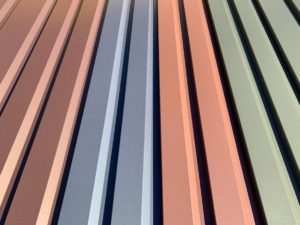 Painted metal roofing and siding from Eternal Collection.