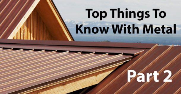 Metal roof with mountains in the back