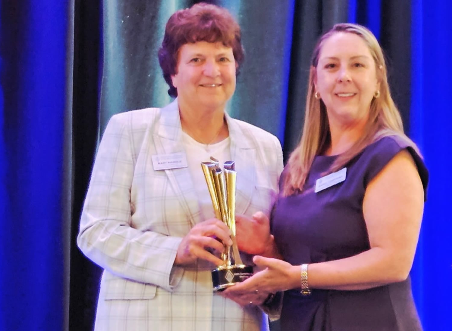 Accepting the Cornerstone Award
