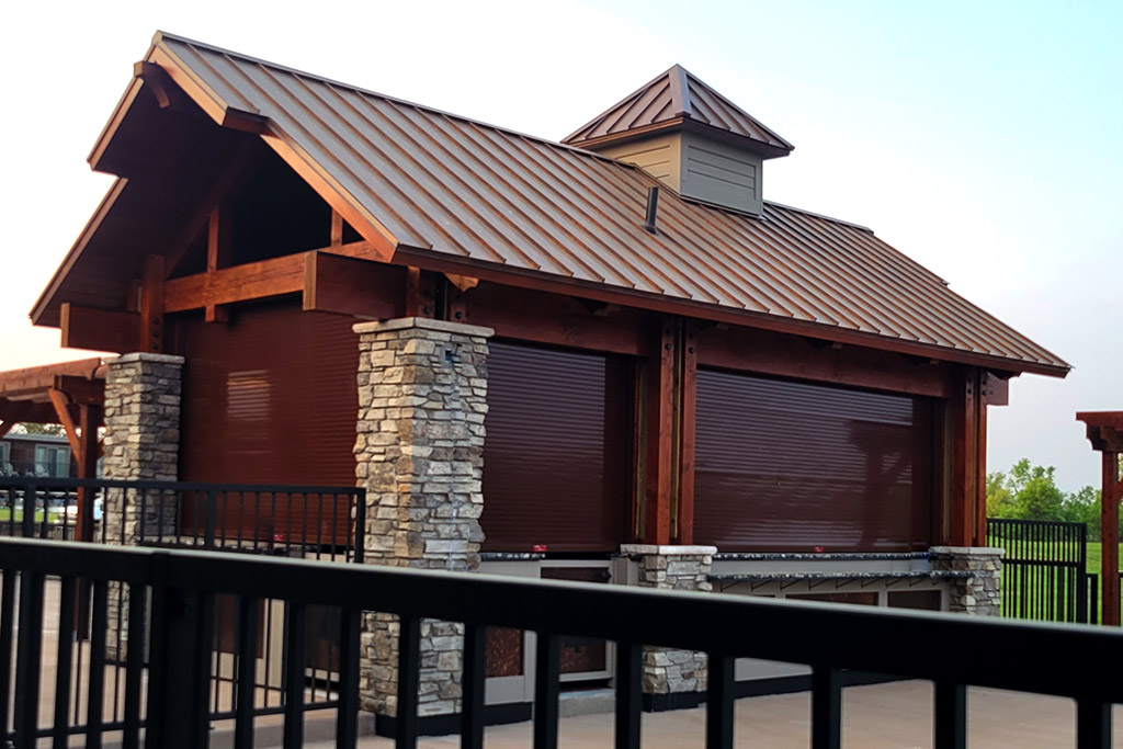 This Concession Stand utilizes Steelscape's Natrual Rust finish on it's roof to create a warm, rustic look that will look good for decades.