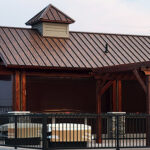 This Concession Stand utilizes Steelscape's Natrual Rust finish on it's roof to create a warm, rustic look that will look good for decades.