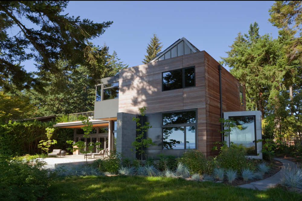 The Ellis Residence by Coates Design features Steelscape's Vintage finish, to maximize the natural light cast on the structure.