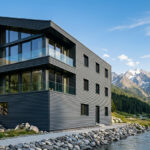 Residential project featuring metal siding in Riverstone finish
