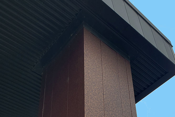 Rustic Copper Finish on Building