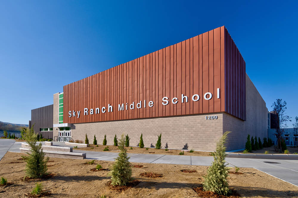 Sky Ranch Middle School in Reno, NV Featuring Vintage