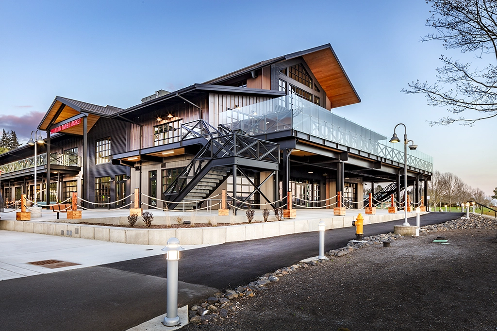 Mountain Timber Market in Kalama, WA featuring Steelscape's Vintage Heritage Legacy, Rustic Rawhide, Coal Black Rawhide and Burnished Slate Rawhide