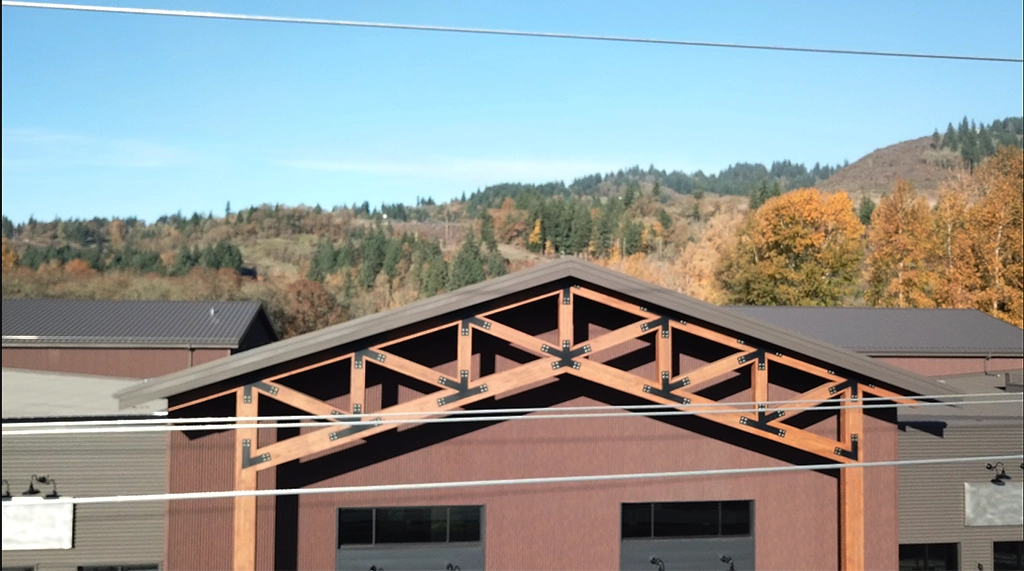 Spencer Creek Business Park in Port of Kalama, Washington, featuring Steelscape's Vintage and Rustic Rawhide metal finishes.